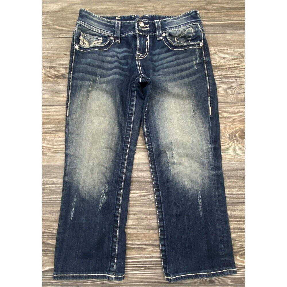 VIGOSS "The New York Capri"‎ Jeans Women's Size 3/4 Blue Faded Denim